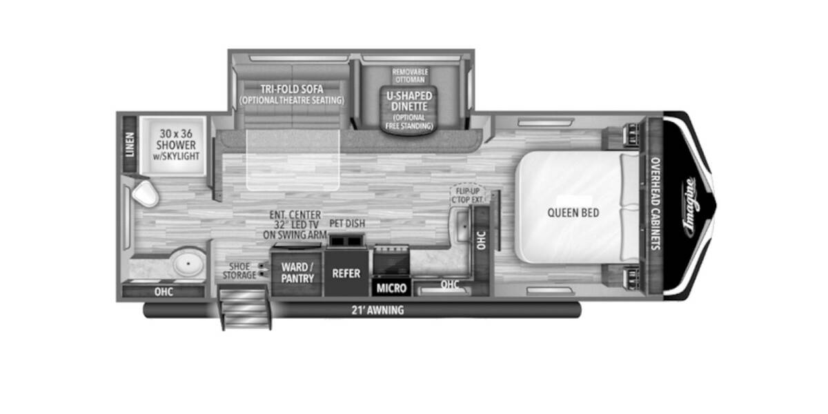 2020 Grand Design Imagine 2600RB Travel Trailer at Go Play RV and Marine STOCK# 627648 Floor plan Layout Photo