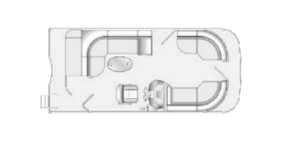 2021 Berkshire LE Series 20CL LE 2.5 Pontoon at Go Play RV and Marine STOCK# 11C121 Floor plan Layout Photo