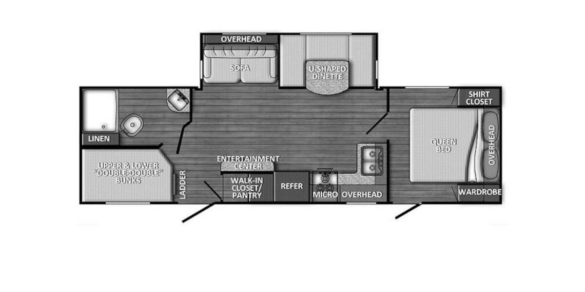 2019 Gulf Stream Conquest 276BHS Travel Trailer at Go Play RV and Marine STOCK# 133524 Floor plan Layout Photo