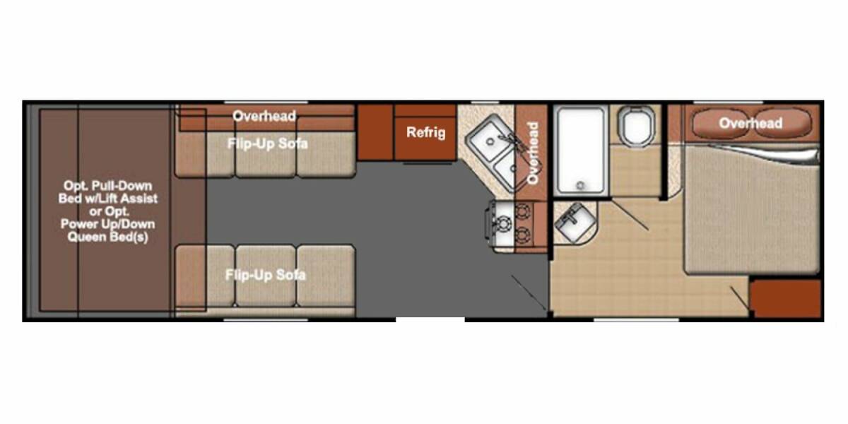 2019 Gulf Stream Track Trail 26RTH Travel Trailer at Go Play RV and Marine STOCK# 132466 Floor plan Layout Photo
