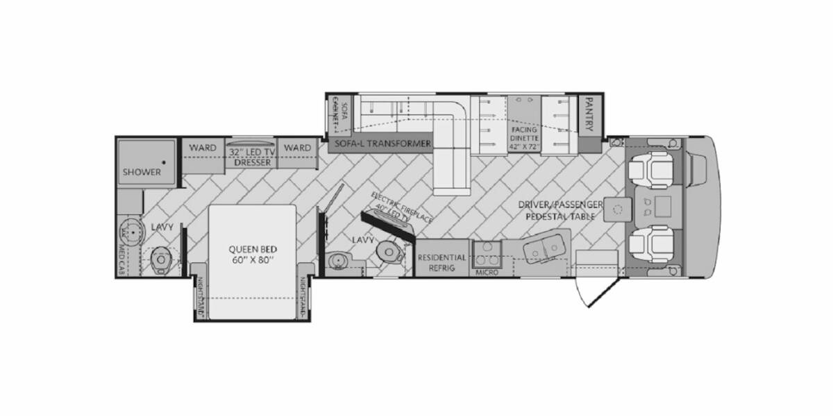 2017 Fleetwood Bounder Ford 35K Class A at Go Play RV and Marine STOCK# a15616 Floor plan Layout Photo
