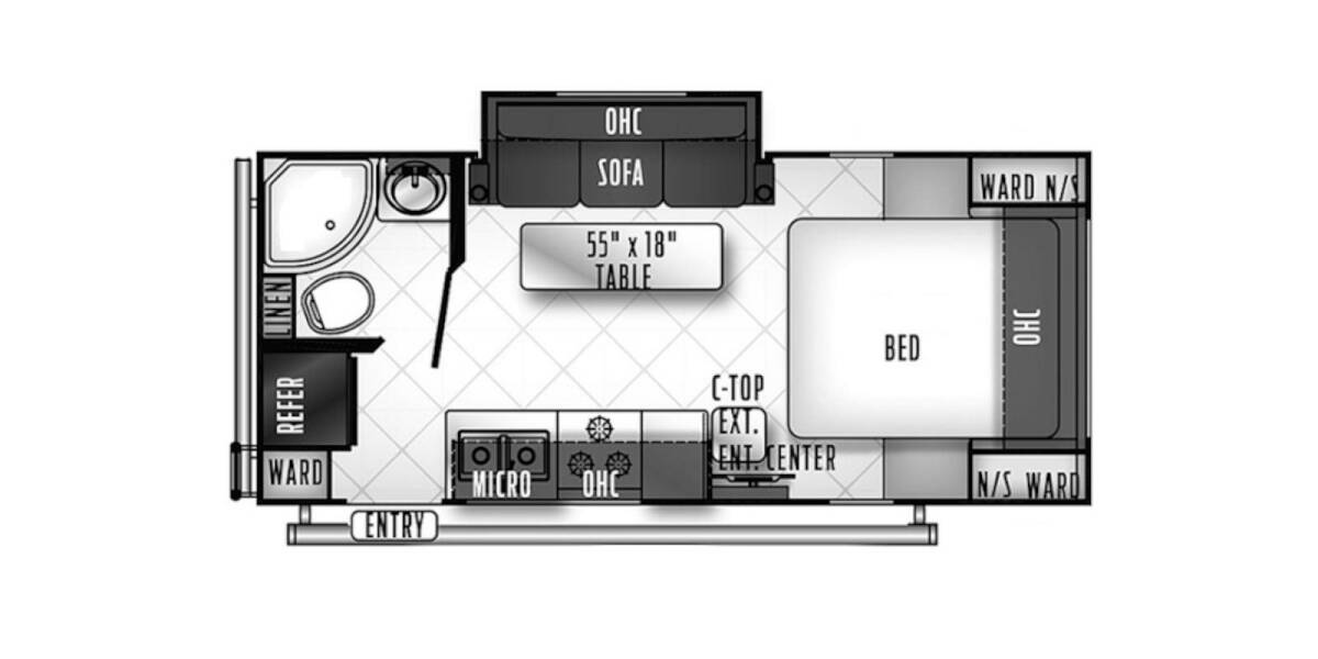 2017 Rockwood Mini Lite 2109S Travel Trailer at Go Play RV and Marine STOCK# 415275 Floor plan Layout Photo