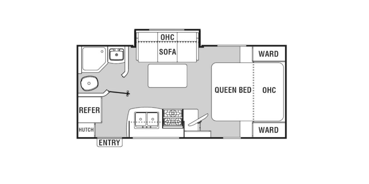 2013 Coachmen Freedom Express Ultra Lite 192RBS Travel Trailer at Go Play RV and Marine STOCK# 010546 Floor plan Layout Photo