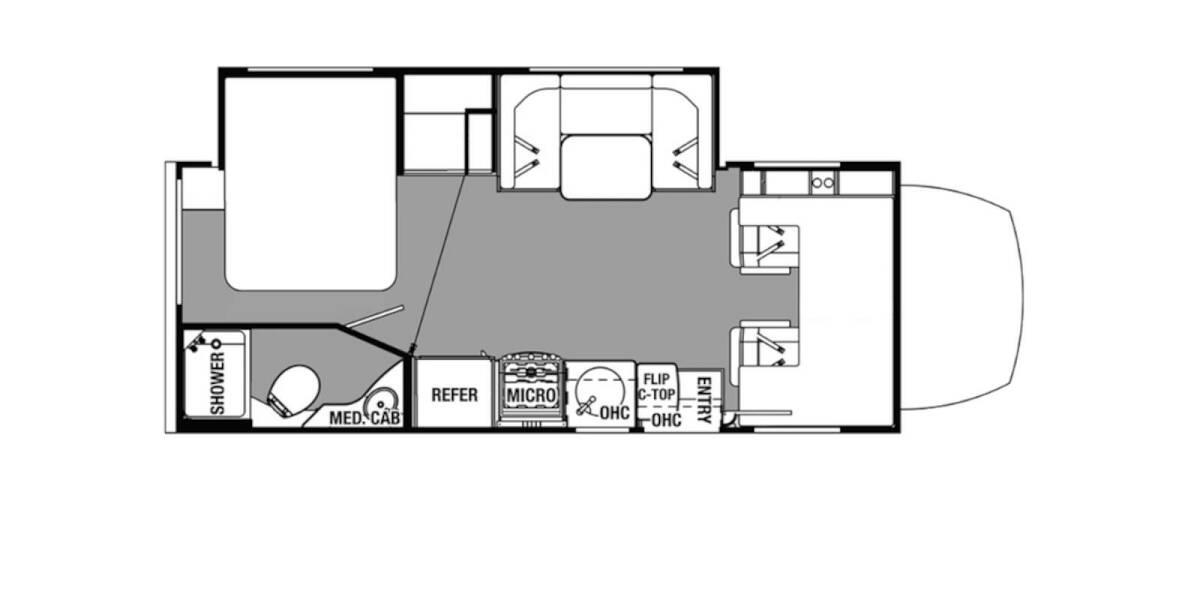 2018 Forester MBS Mercedes-Benz Series 2401W Class C at Go Play RV and Marine STOCK# 130829 Floor plan Layout Photo