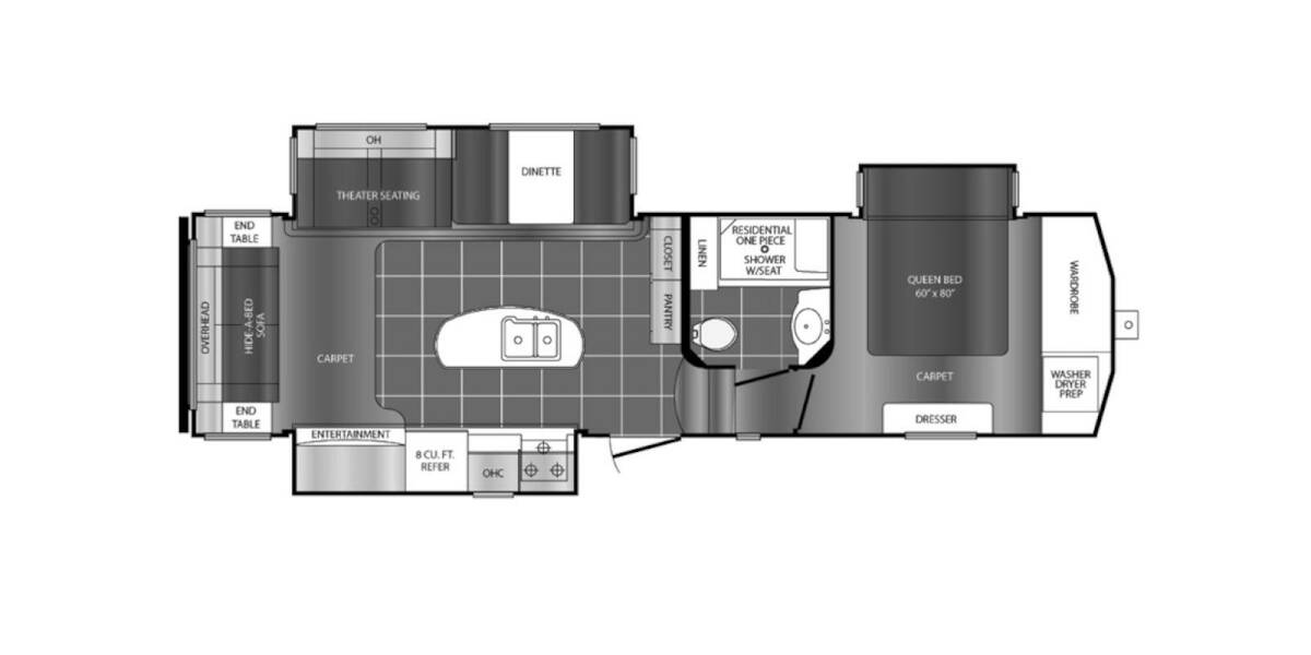 2017 Prime Time Crusader 315RST Fifth Wheel at Go Play RV and Marine STOCK# 121115 Floor plan Layout Photo