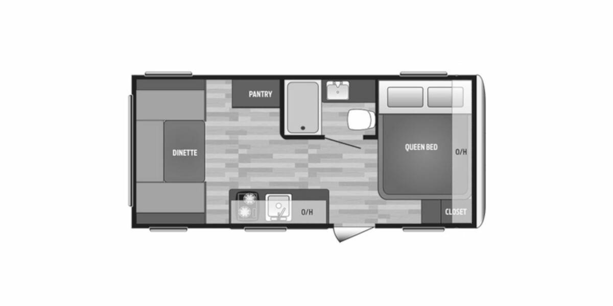 2018 Springdale Mini 1750RD Travel Trailer at Go Play RV and Marine STOCK# 153688 Floor plan Layout Photo