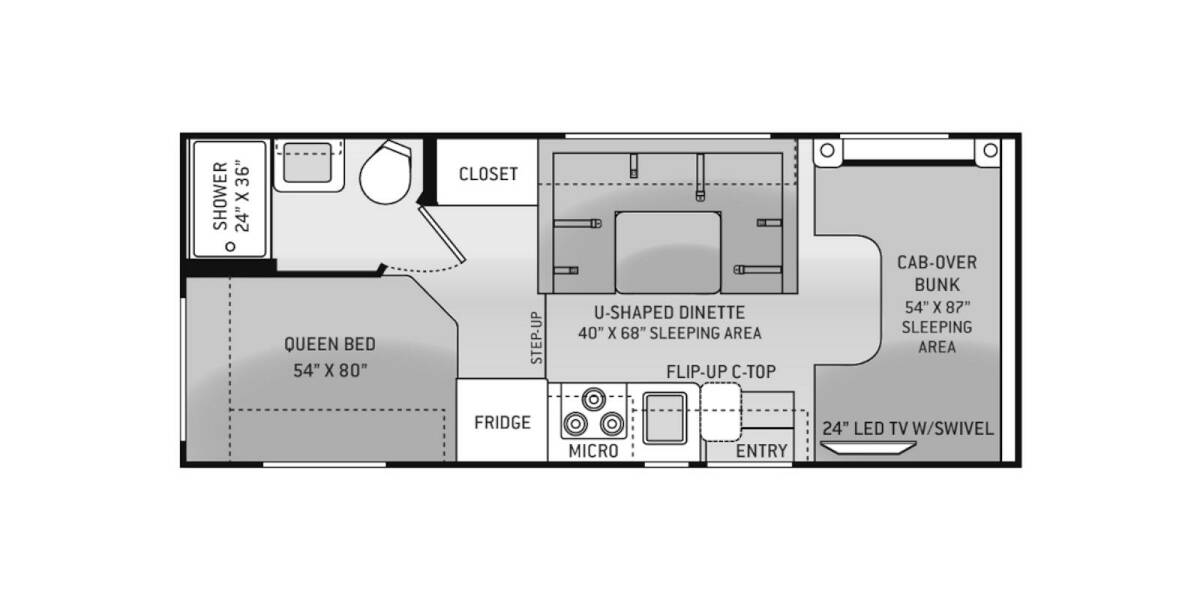 2015 Thor Chateau Ford 22E Class C at Go Play RV and Marine STOCK# a78274 Floor plan Layout Photo