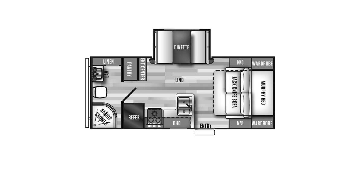 2017 Vibe Extreme Lite 21FBS Travel Trailer at Go Play RV and Marine STOCK# 107665 Floor plan Layout Photo