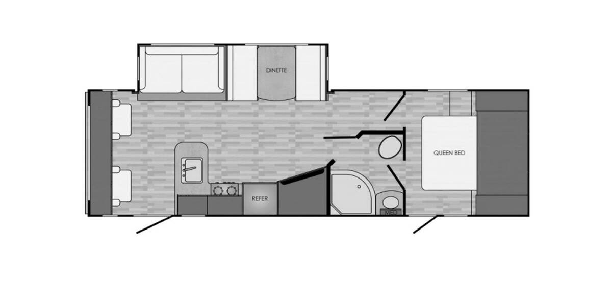 2018 CrossRoads Sunset Trail Super Lite 271RL Travel Trailer at Go Play RV and Marine STOCK# 350117 Floor plan Layout Photo