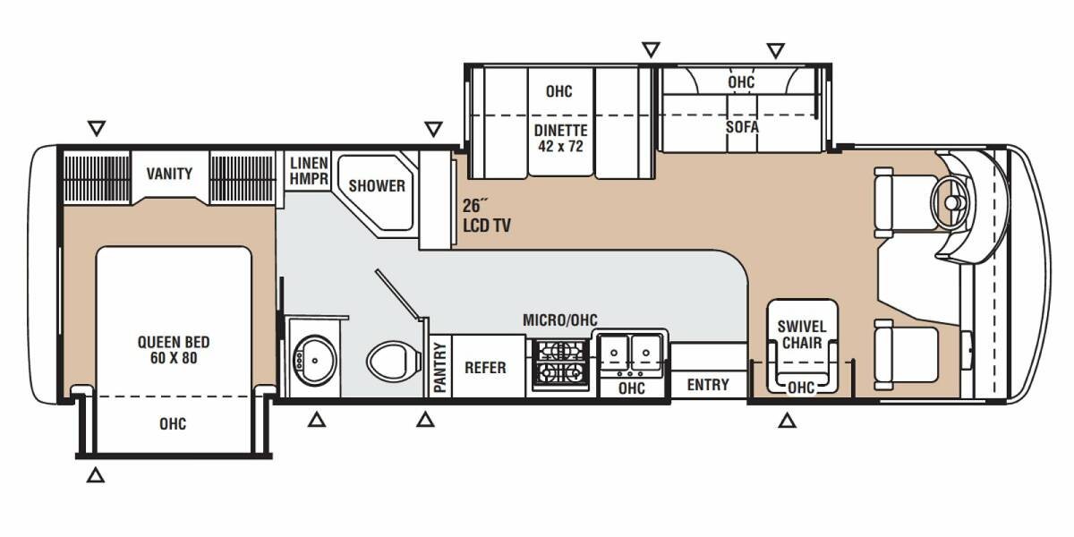2008 Georgie Boy Pursuit 3100DS Class A at Go Play RV and Marine STOCK# A02597 Floor plan Layout Photo