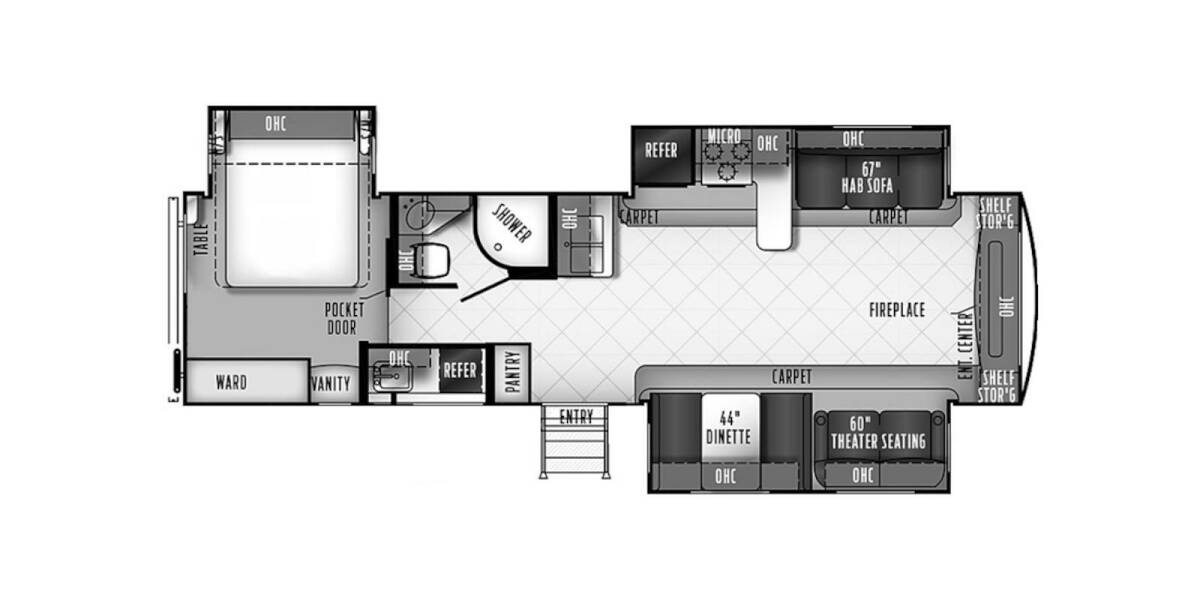 2018 Flagstaff Classic Super Lite 832FLBS Travel Trailer at Go Play RV and Marine STOCK# 880131 Floor plan Layout Photo