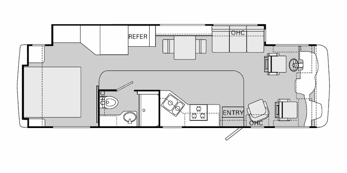 2008 Monaco Monarch 33SFS Class A at Go Play RV and Marine STOCK# 433650 Floor plan Layout Photo