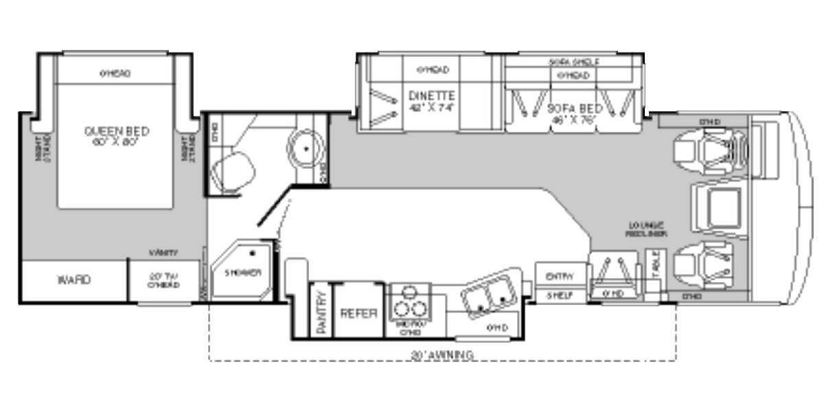 2004 Fleetwood Bounder 34F Class A at Go Play RV and Marine STOCK# 383987 Floor plan Layout Photo