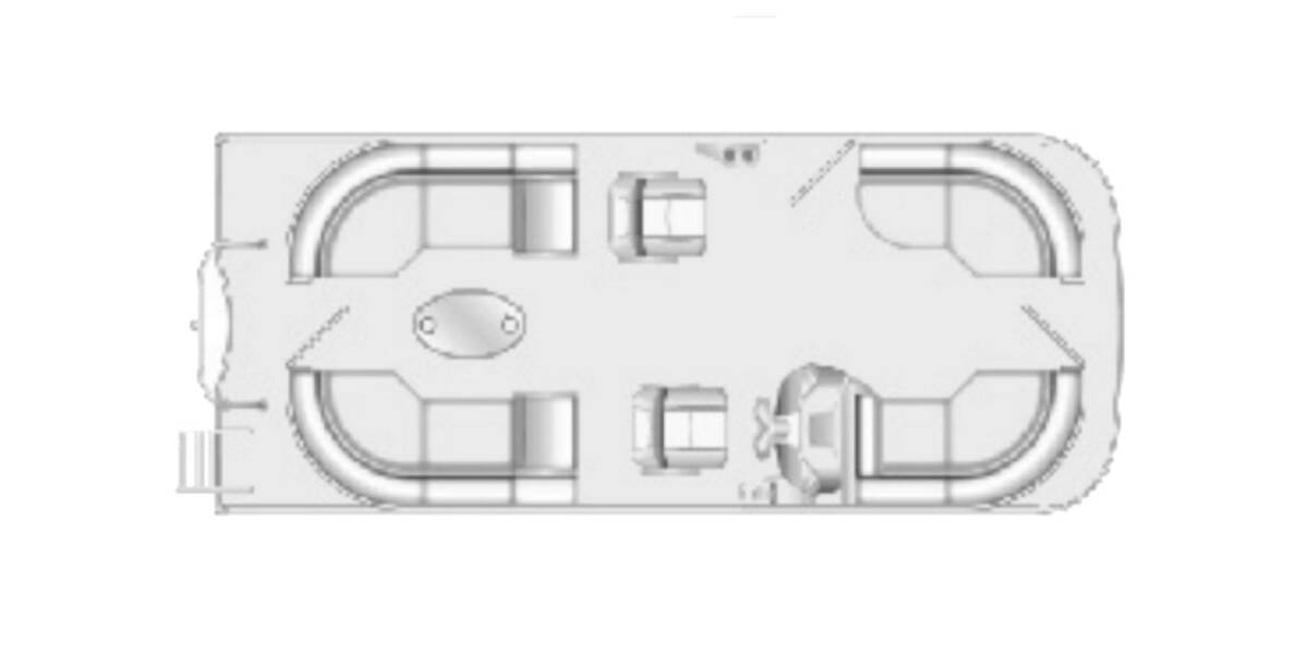 2020 Berkshire CTS Series 22RFX CTS 2.75 Pontoon at Go Play RV and Marine STOCK# 75H920 Floor plan Layout Photo