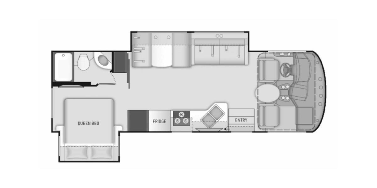 2018 Thor Freedom Traveler Ford F-53 A27 Class A at Go Play RV and Marine STOCK# a14229 Floor plan Layout Photo