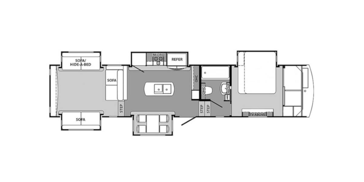 2019 Cardinal Limited 3920TZLE Fifth Wheel at Go Play RV and Marine STOCK# 103640 Floor plan Layout Photo