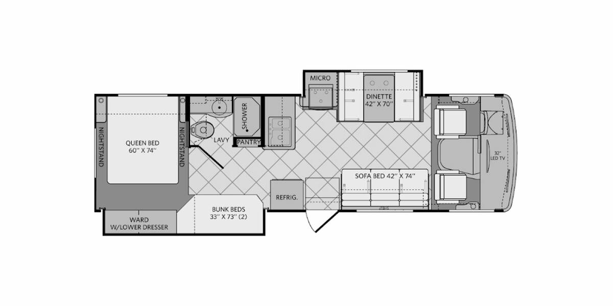 2016 Fleetwood Storm 32H Class A at Go Play RV and Marine STOCK# a12881 Floor plan Layout Photo