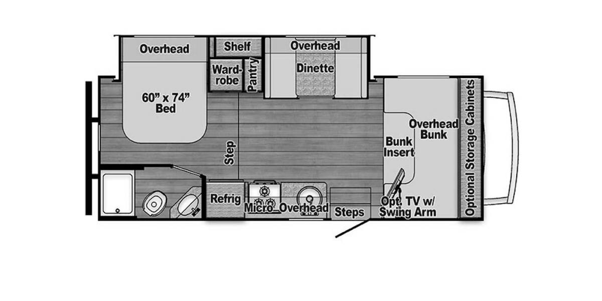 2019 Gulf Stream Conquest Ford 6245 Class C at Go Play RV and Marine STOCK# C34370 Floor plan Layout Photo