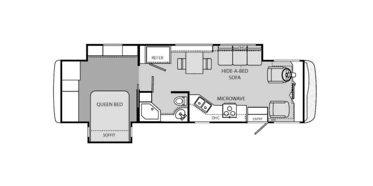 2014 Holiday Rambler Vacationer SE 33SFD Class A at Go Play RV and Marine STOCK# a07782 Floor plan Layout Photo