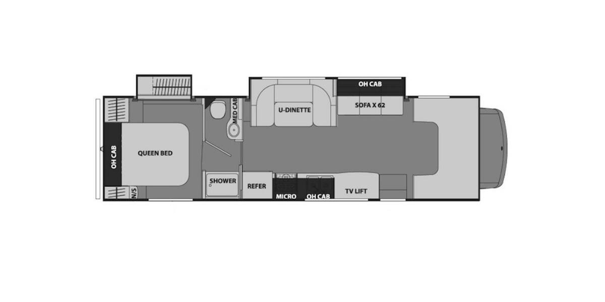 2017 Coachmen Leprechaun Ford E-450 319MB Class C at Go Play RV and Marine STOCK# c18289 Floor plan Layout Photo