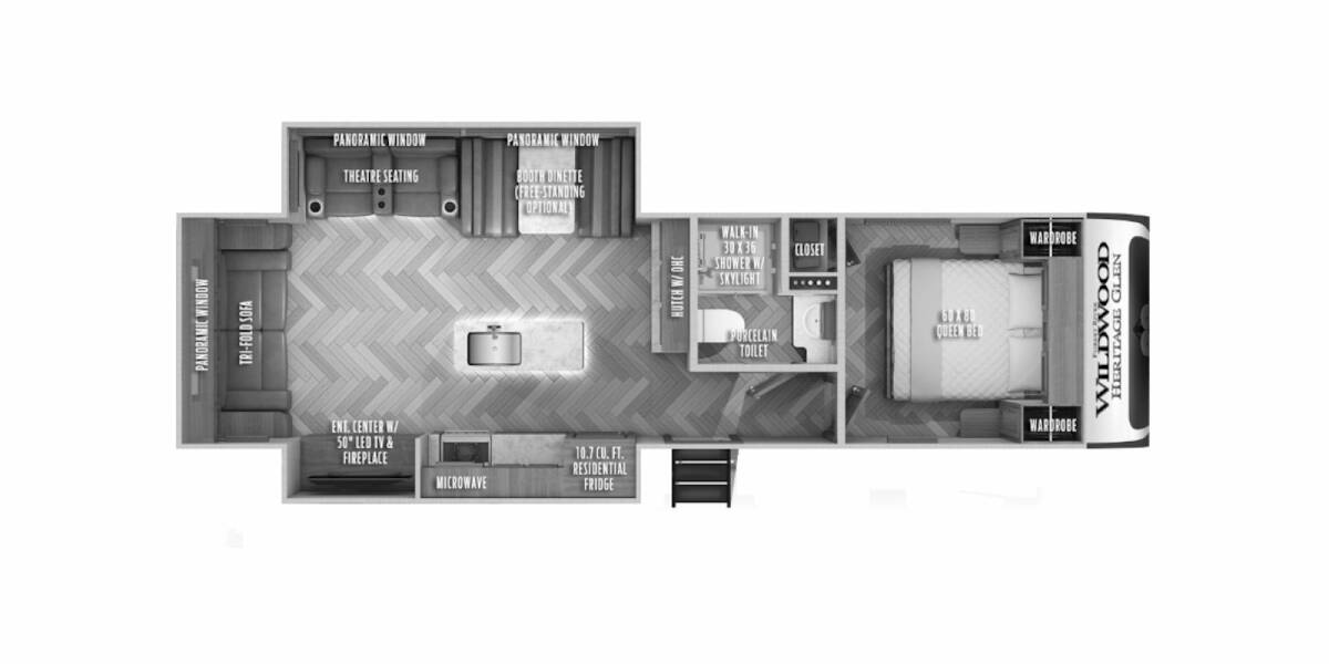 2021 Wildwood Heritage Glen 273RL Travel Trailer at Go Play RV and Marine STOCK# 020304 Floor plan Layout Photo