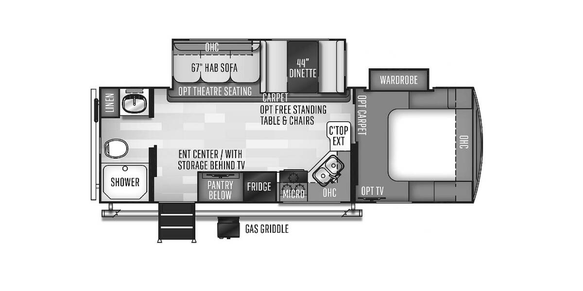 2020 Rockwood Ultra Lite 2606WS Travel Trailer at Go Play RV and Marine STOCK# 166180 Floor plan Layout Photo