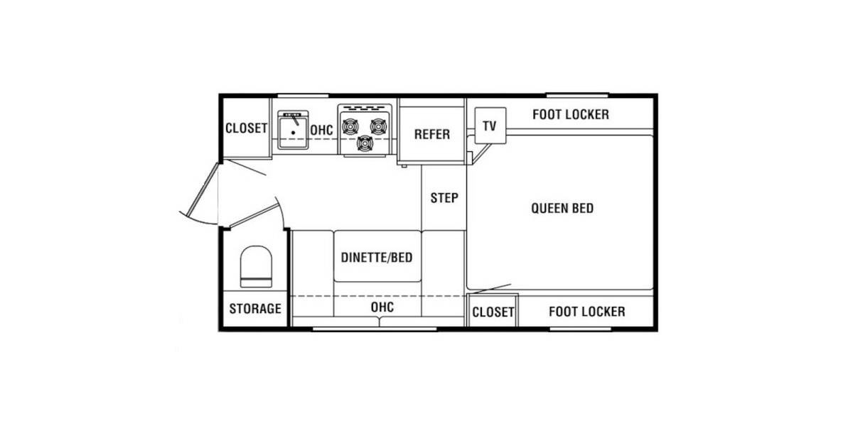 2008 Travel Lite 800SBX Truck Camper at Go Play RV and Marine STOCK# 081864 Floor plan Layout Photo