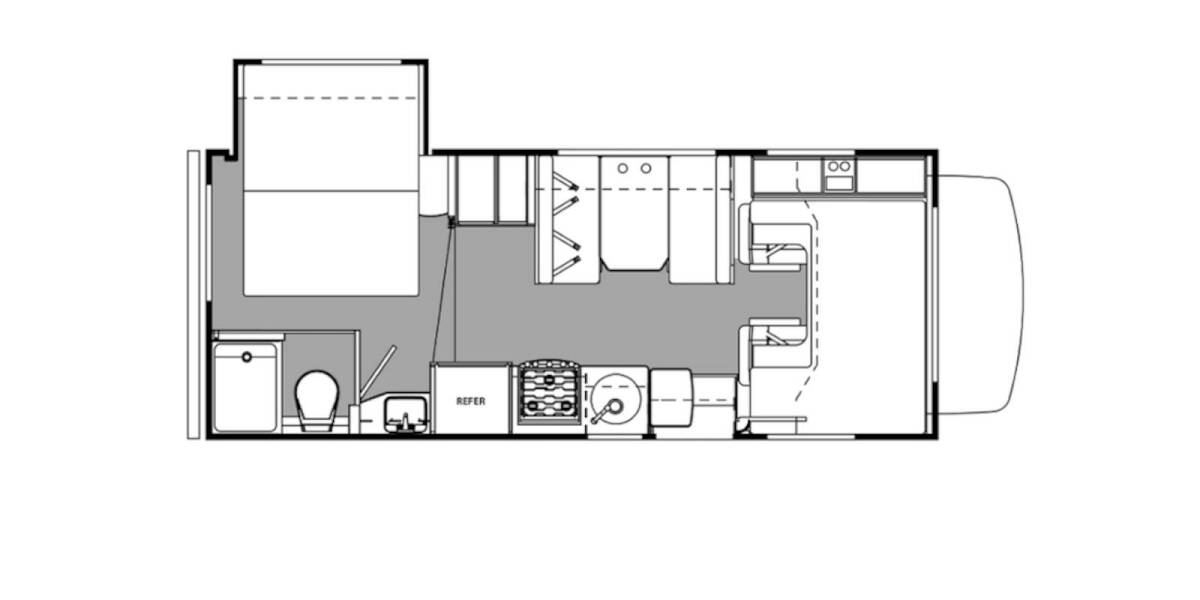 2015 Forester LE Ford 2251SLE Class C at Go Play RV and Marine STOCK# 168616 Floor plan Layout Photo