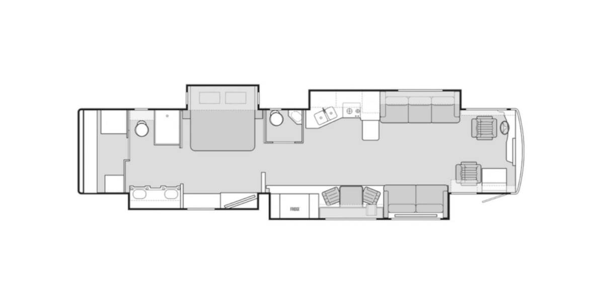 2017 Tiffin Motorhomes Allegro Bus PowerGlide 45OPP Class A at Go Play RV and Marine STOCK# 117492 Floor plan Layout Photo