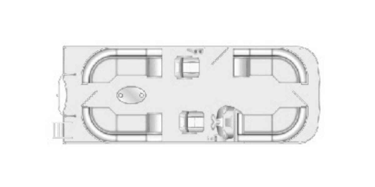 2022 Berkshire LE Series 24RFXLE 2.75 Pontoon at Go Play RV and Marine STOCK# 07A222 Floor plan Layout Photo