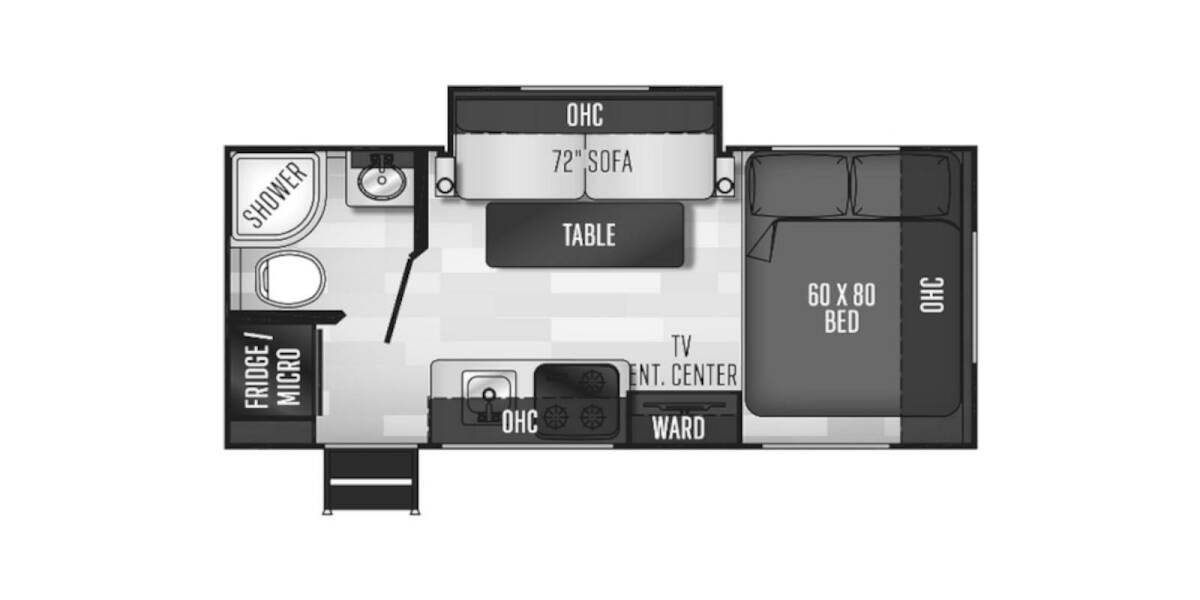 2020 Flagstaff E-Pro 19FBS Travel Trailer at Go Play RV and Marine STOCK# 009034 Floor plan Layout Photo
