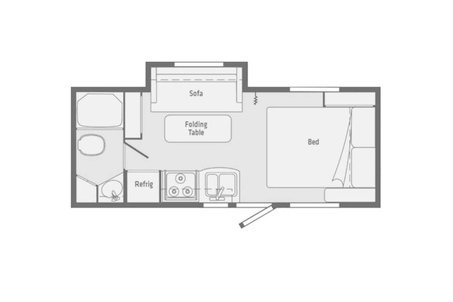 2020 Winnebago Micro Minnie 2106FBS Travel Trailer at Go Play RV and Marine STOCK# 048236A Floor plan Layout Photo