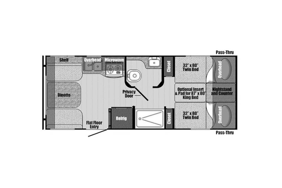 2022 Gulf Stream Vista Cruiser 19TWD  at Go Play RV and Marine STOCK# 060976 Floor plan Layout Photo