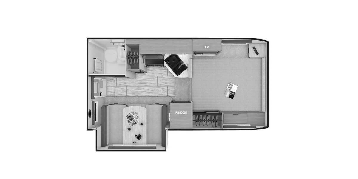2022 Lance Short Bed 855S Truck Camper at Go Play RV and Marine STOCK# 178921 Floor plan Layout Photo
