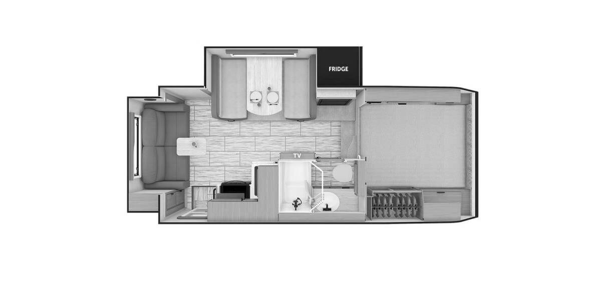 2022 Lance Long Bed 1172 Truck Camper at Go Play RV and Marine STOCK# 178569 Floor plan Layout Photo
