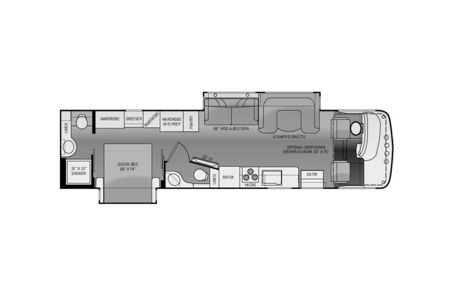 2014 Thor Hurricane 34E Class A at Go Play RV and Marine STOCK# a01925 Floor plan Layout Photo