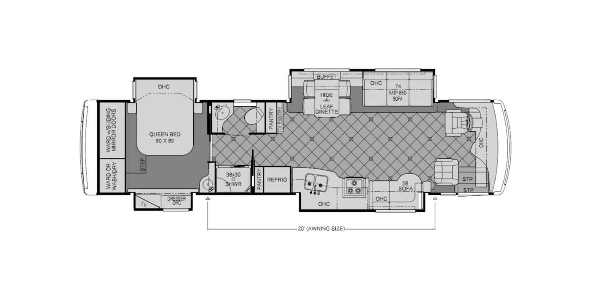 2011 Newmar Dutch Star 3734 Class A at Go Play RV and Marine STOCK# ay1239 Floor plan Layout Photo