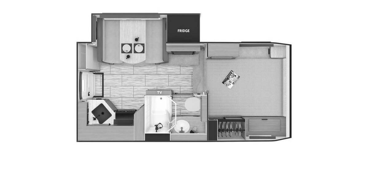 2023 Lance Long Bed 975 Truck Camper at Go Play RV and Marine STOCK# 179224 Floor plan Layout Photo