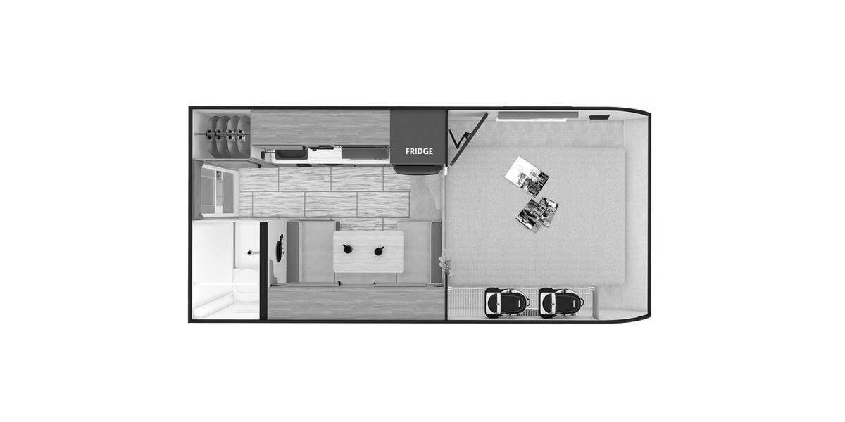 2023 Lance Short Bed 825 Truck Camper at Go Play RV and Marine STOCK# 179390 Floor plan Layout Photo