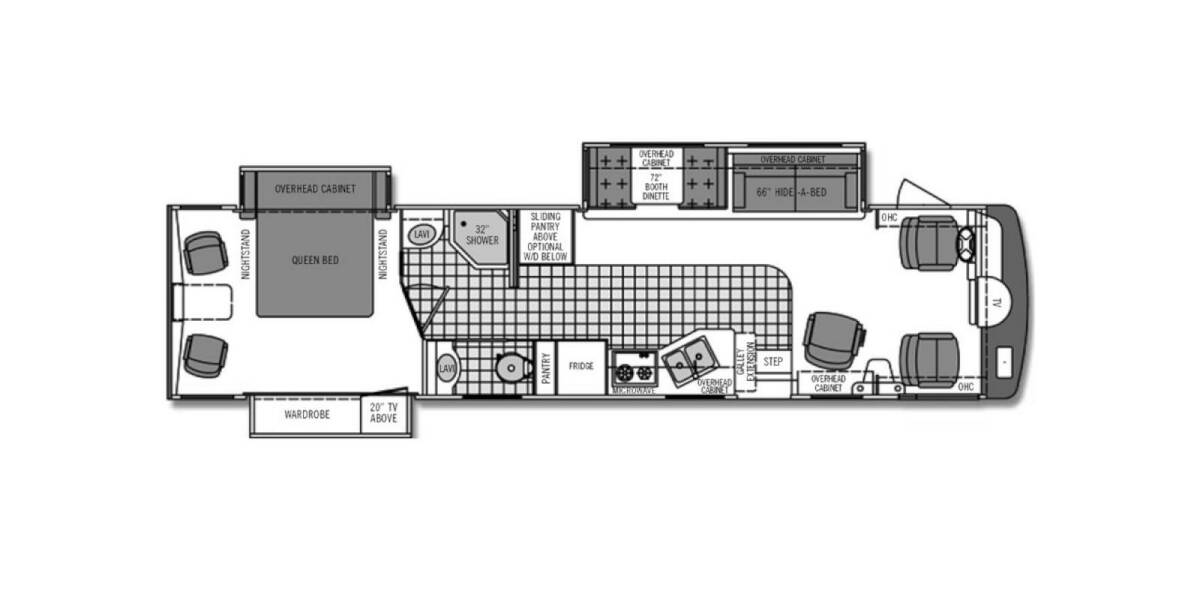 2006 Tiffin Allegro Bay 38TDB Class A at Go Play RV and Marine STOCK# 409318A Floor plan Layout Photo
