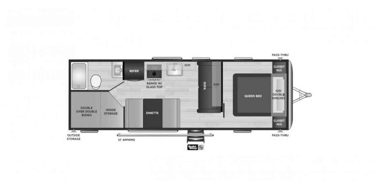 2022 Keystone Springdale 260BH Travel Trailer at Go Play RV and Marine STOCK# 101899 Floor plan Layout Photo