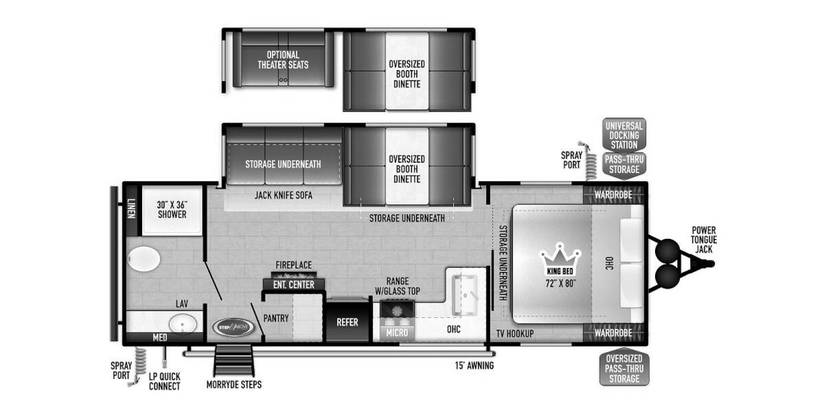 2022 East to West Della Terra 261RB Travel Trailer at Go Play RV and Marine STOCK# 010678 Floor plan Layout Photo