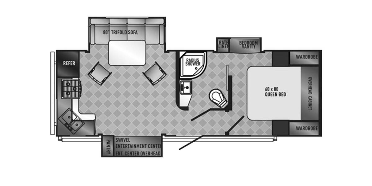2014 Palomino SolAire Ultra Lite 247RKES Travel Trailer at Go Play RV and Marine STOCK# 017501 Floor plan Layout Photo