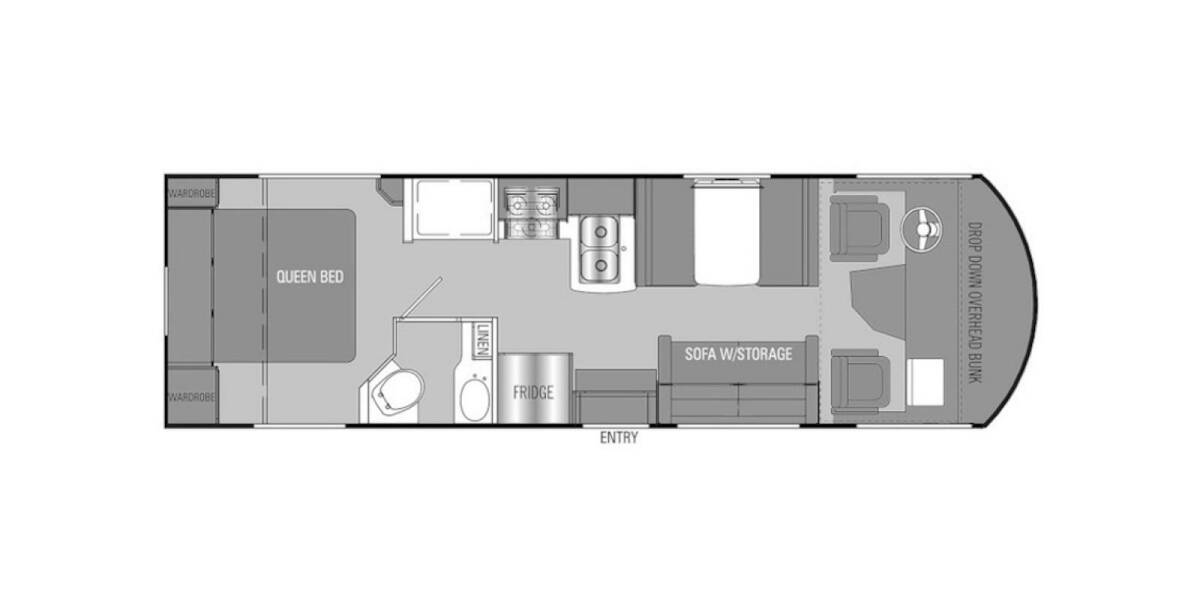 2020 Coachmen Pursuit Ford 27XPS Class A at Go Play RV and Marine STOCK# A16694 Floor plan Layout Photo