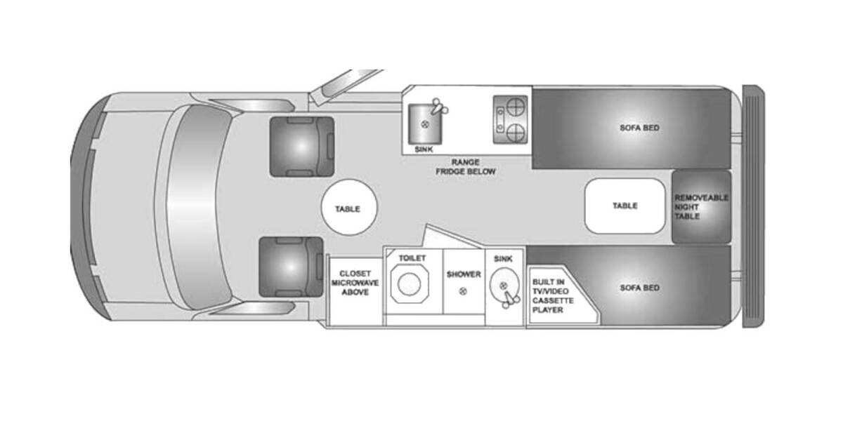 2006 Pleasure-Way Excel Ford TD Class B at Go Play RV and Marine STOCK# A93387 Floor plan Layout Photo