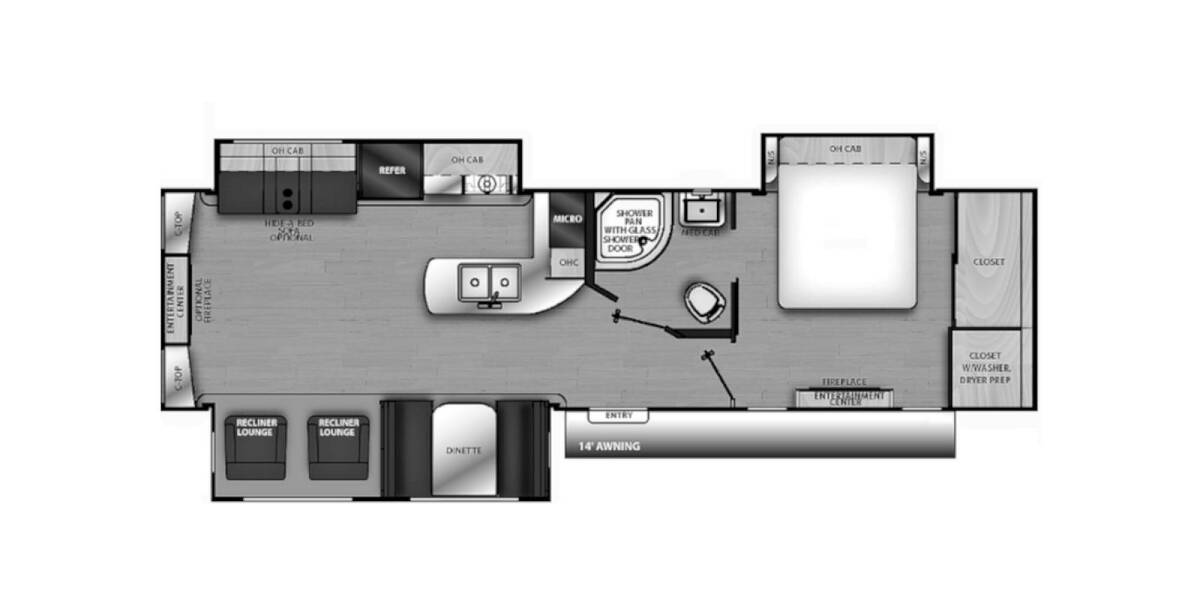 2020 Coachmen Catalina Legacy Edition 333RETS Travel Trailer at Go Play RV and Marine STOCK# 018176 Floor plan Layout Photo